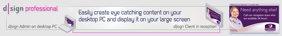 d|sign professional: easily create eye catching content on your desktop PC and display it on your large screen
